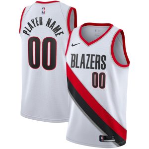 Nike Portland Trail Blazers White 2020/21 Swingman Custom Jersey Association Unique Edition