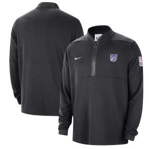 Nike Stylish Sacramento Kings Black Authentic Performance Half Zip Jacket