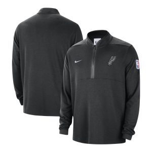 Nike San Fabulous Antonio Spurs Black Authentic Performance Half Zip Jacket
