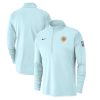 Nike San Antonio Spurs Light Blue 2024/25 City Edition Authentic Coaches Performance Half Zip Top Eye - catching