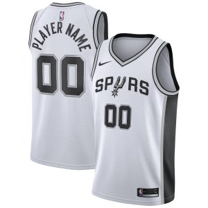 Nike San Antonio Spurs White 2020/21 Swingman Custom Jersey Chic Association Edition