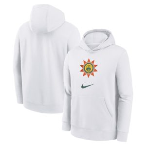 Nike San Antonio Spurs Youth White 2023/24 City Trendy Edition Essential Pullover Hoodie