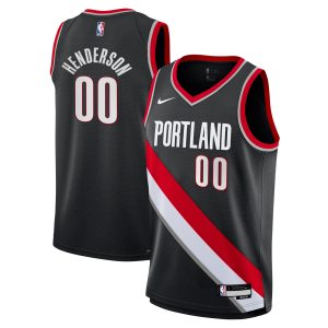 Nike Scoot Henderson Portland Trail Gorgeous Blazers Youth Black Swingman Jersey Icon Edition