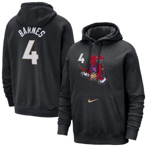 Nike Scottie Barnes Toronto Raptors Black 2024/25 City Edition Name & Number Pullover Hoodie Elegant
