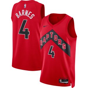 Nike Scottie Barnes Toronto Raptors Stylish Unisex Red Swingman Jersey Icon Edition