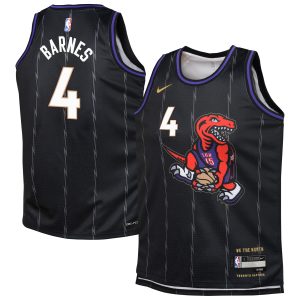 Nike Scottie Chic Barnes Toronto Raptors Youth Black 2024/25 Swingman Player Jersey City Edition