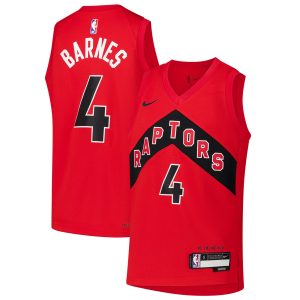 Nike Scottie Barnes Stylish Toronto Raptors Youth Red Swingman Jersey Icon Edition