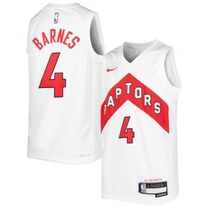 Nike Scottie Barnes Toronto Stylish Raptors Youth White Swingman Jersey Association Edition
