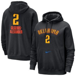 Nike Shai Gilgeous Alexander Oklahoma City Thunder Black 2024/25 City Edition Name & Number Gorgeous Pullover Hoodie