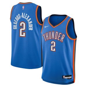 Nike Trendy Shai Gilgeous Alexander Oklahoma City Thunder Youth Blue Swingman Jersey Icon Edition