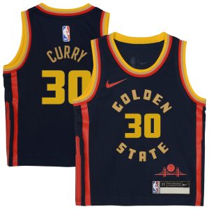 Nike Stephen Curry Golden State Warriors Infant Eye - catching Navy 2024/25 Swingman Player Jersey City Edition