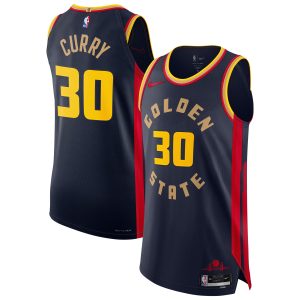 Nike Stephen Curry Golden State Warriors Navy 2024/25 Authentic Player Jersey City Edition Stylish