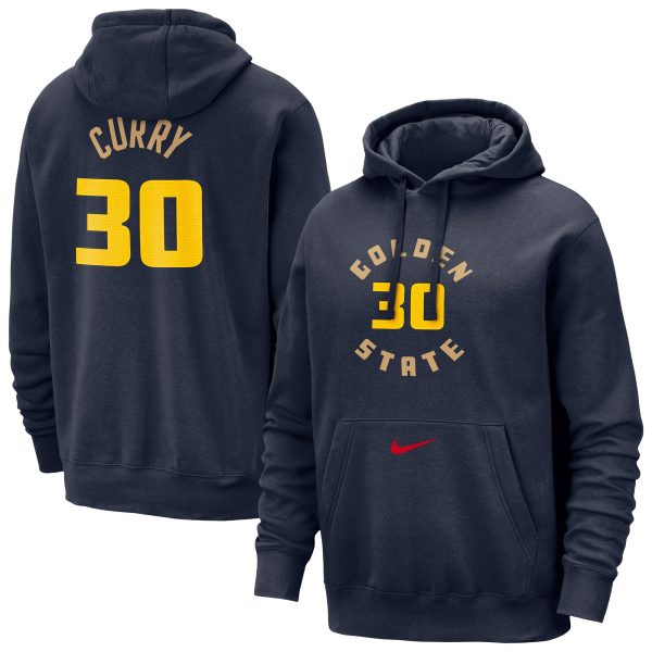 Nike Stephen Curry Golden Unique State Warriors Navy 2024/25 City Edition Name & Number Pullover Hoodie