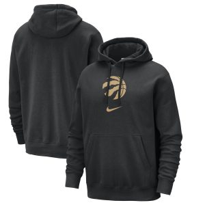 Nike Toronto Raptors Black 2023/24 City Edition Essential Club Pullover Trendy Hoodie