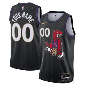Nike Toronto Raptors Unisex Black 2024/25 Custom Trendy Swingman Jersey City Edition