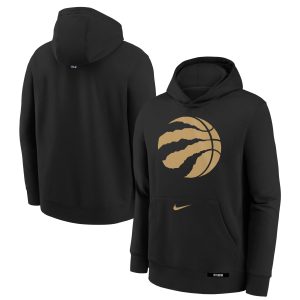 Nike Toronto Raptors Youth Black 2024/25 City Edition Club Fleece Unique Pullover Hoodie