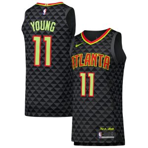 Nike Trae Young Fabulous Atlanta Hawks Black Authentic Player Jersey Icon Edition