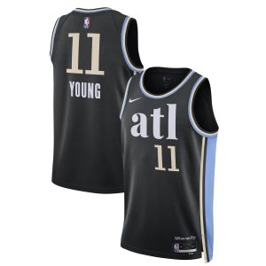 Nike Trae Young Atlanta Hawks Unisex Black 2023/24 Swingman Jersey City Premium Edition