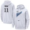 Nike Unique Trae Young Atlanta Hawks White 2024/25 Name & Number Pullover Hoodie