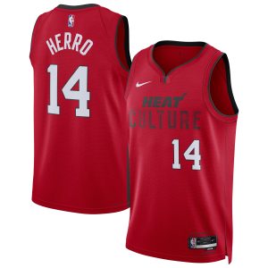 Nike Unique Tyler Herro Miami Heat Unisex Red 2024/25 Swingman Player Jersey City Edition
