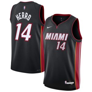 Nike Tyler Herro Miami Heat Youth Black Swingman Jersey Icon Edition Elegant