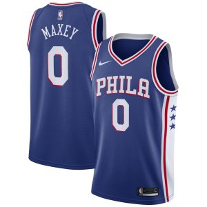 Nike Tyrese Maxey Philadelphia 76ers Royal Swingman Jersey Icon Eye - catching Edition