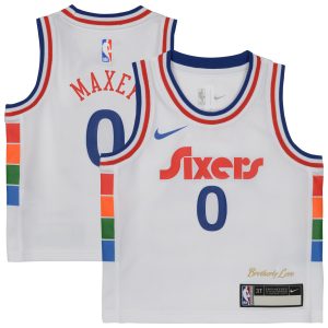 Nike Tyrese Maxey Philadelphia 76ers Toddler White 2024/25 Swingman Player Jersey City Edition Gorgeous