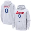 Nike Tyrese Maxey Eye - catching Philadelphia 76ers White 2024/25 City Edition Name & Number Pullover Hoodie