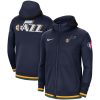 Nike Utah Jazz Navy 75th Anniversary Premium Performance Showtime Full Zip Hoodie Jacket