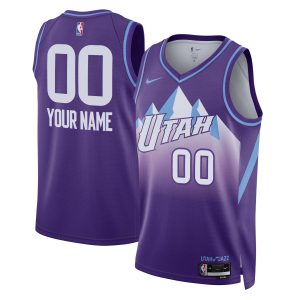 Nike Utah Jazz Unisex Purple 2024/25 Custom Swingman Stylish Jersey City Edition