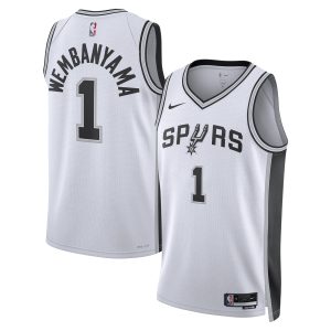 Nike Victor Wembanyama San Antonio Spurs Unisex Trendy White Swingman Jersey Association Edition