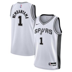 Nike Victor Wembanyama Stylish San Antonio Spurs Youth White Swingman Jersey Association Edition