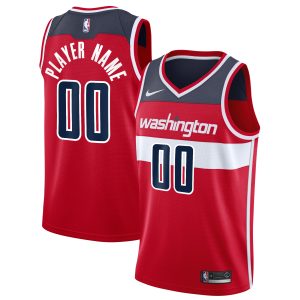 Nike Washington Wizards Red 2020/21 Swingman Custom Jersey Elegant Icon Edition