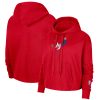 Nike Washington Wizards Women's Red 2021/22 City Edition Gorgeous Essential Logo Cropped Pullover Hoodie