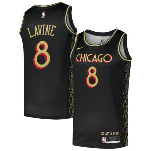 Nike Zach LaVine Chicago Bulls Black Swingman Player Jersey City Edition Unique
