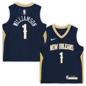 Nike Zion Williamson New Orleans Pelicans Preschool Trendy Navy Replica Jersey Icon Edition