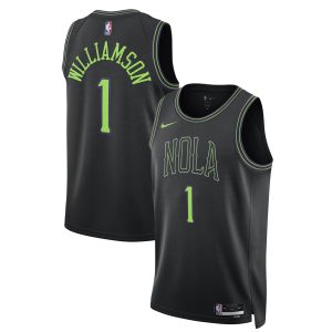 Nike Zion Williamson New Orleans Pelicans Unisex Black 2023/24 Swingman Jersey City Unique Edition