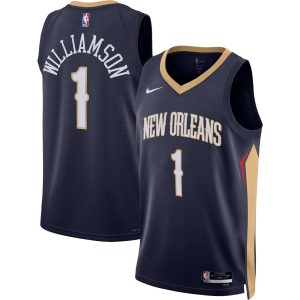 Nike Zion Williamson Elegant New Orleans Pelicans Unisex Navy Swingman Jersey Icon Edition