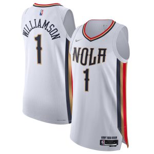 Nike Zion Williamson New Orleans Fabulous Pelicans White 2021/22 Swingman Jersey City Edition