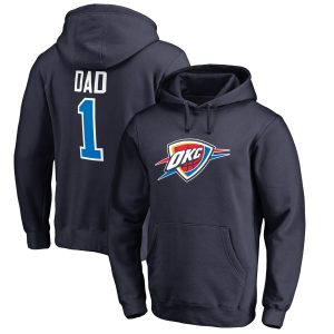 Oklahoma City Thunder Navy #1 Eye - catching Dad Pullover Hoodie