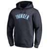 Oklahoma City Thunder Navy Unique Wordmark Pullover Hoodie