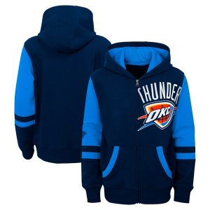 Oklahoma City Thunder Preschool Navy Straight To The League Full Zip Hoodie Elegant