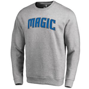 Orlando Magic Heathered Gray Wordmark Eye - catching Pullover Sweatshirt