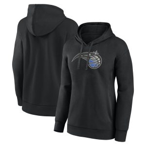 Orlando Magic Women's Black Primary Logo Stylish Pullover Hoodie
