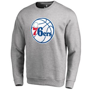 Philadelphia 76ers Heathered Gray Primary Logo Sweatshirt Fabulous
