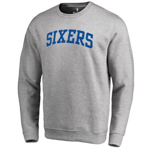 Philadelphia 76ers Heathered Gray Wordmark II Fabulous Pullover Sweatshirt
