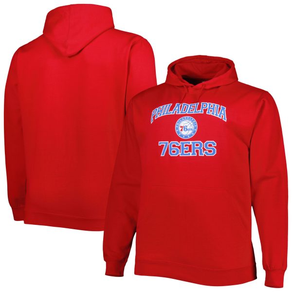 Philadelphia Unique 76ers Red Big & Tall Heart & Soul Pullover Hoodie