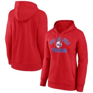 Philadelphia 76ers Women's Stylish Red Overtime Pullover Hoodie