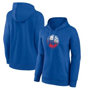 Philadelphia 76ers Women's Royal Gradient Logo Pullover Eye - catching Hoodie