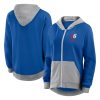 Philadelphia 76ers Women's Royal Hit It French Terry Full Zip Stylish Hoodie